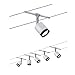 Paulmann 3981 TubeLED Système d'éclairage à spots sur câble - Set d'éclairage par fil sous tension avec 5 lampes suspendues - Plafonniers LED modernes et éco-énergétiques en plastique blanc/chrome
