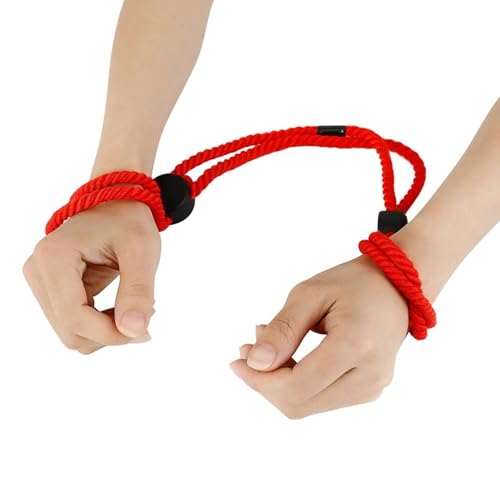 YHWQYR Versatile Adjustable Rope Bracelets and Body Chains for Couples – Handmade Jewelry Accessories for Men and Women in Bold Red - Image 3