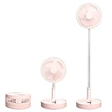 Portable Foldable Table Fan Mini Foldaway Floor Fan USB Cordless Standing Pedestal Fan Portable for...