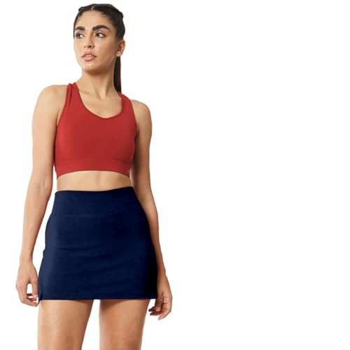 Image of Mehrang Skirt with Shorts for Women's & Girl's Solid High Waist Flared Skater Short Mini Skirt