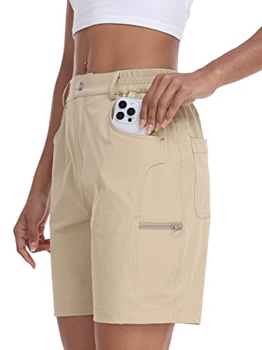 MoFiz Short Cargo Femme Pantalon Randonnée d'été Léger...