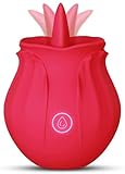 2025 New Roses for Women Toy Tongues Quiet 10 Speed Adult Toys Waterproo Automatic Electric Adult Toys Machine Pleasure Gifts vib for her 78762(Red2)