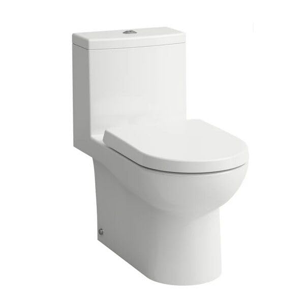 Laufen 8235600002511 Arion Dual Flush Floor Mount Elongated One Piece Toilet Water Closet in White, Quantity: 3