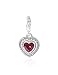 Produktbild Thomas Sabo Damen Charm-Anhänger Herz mit rotem Stein 925 Sterling Silber 1478-640-10