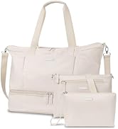 ETRONIK Expandable Weekender Bag for Women, Travel Duffel Bag with Shoe Compartment, Gym Bag with...