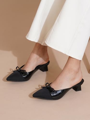Image of TRYME Women's Block & Kitten Heel Sandals Stylish Comfortable Solid Slip-On Fashion Daily & Casual Wear