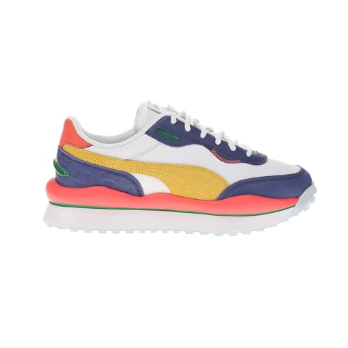 PUMA Womens Style Rider NYC Flagship Lace Up Sneakers Shoes Casual - Multi, White - Size 11 M