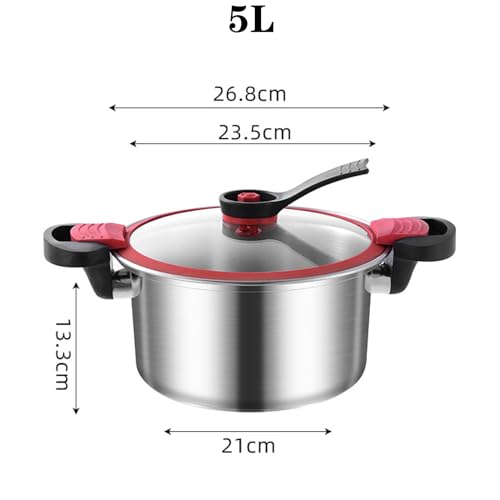 Olla a presión de aluminio 5.0 L miniatura 2