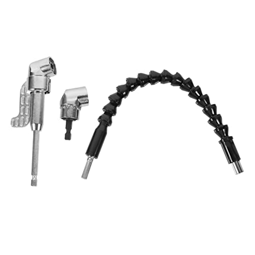 VILLCASE 1 Hand Drill Extension Kit Drill Bit Holder Kits Screwdriver Bit Shaft Kit Hand Drill Shaft Kit Flexible Shaft for Hand Drill Flexible Extensions for Drills Silver Plastic