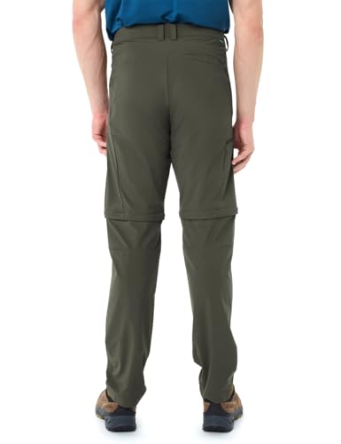 VAUDE Wanderhose Herren Farley Stretch Zip-Off Pants, Khaki Uni, 46 Kurz – Ansicht 4