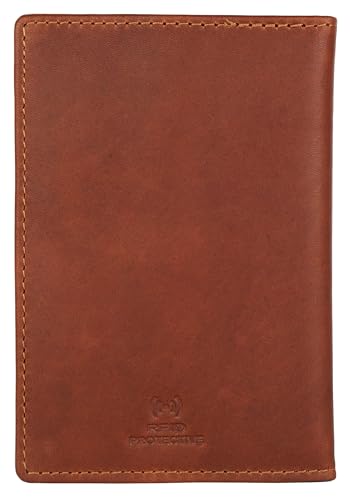 Image of WildHorn Customizable Leather Passport Cover /Case for Gifting | Engrave with Your Name, Company Name or Initials (Cognac)
