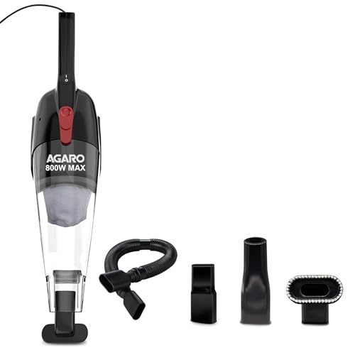 AGARO Regal 800 Watts Handheld Vacuum Cleaner, lightweight & durable Body (Black)