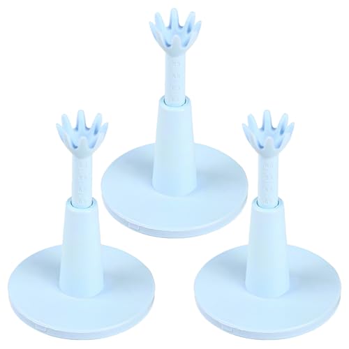 TIANXUAN 3 Pcs Golf Tees Height Adjustable Reusable Rubber Golf Tee Height Tool for Practice Driving Range and Simulator Mats Winter Training Sports Ball Holder Accessories Gifts for Men(White)