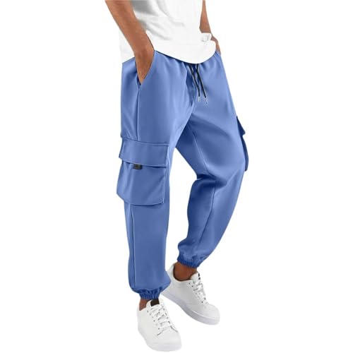 Pantalon cargo de sport extensible homme coupe ajustée avec poches latérales stretch