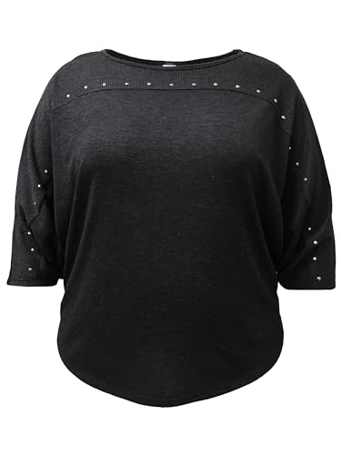 Image of LEEBE Women's Plus Size Dolman 3 /4 Sleeve Sweater