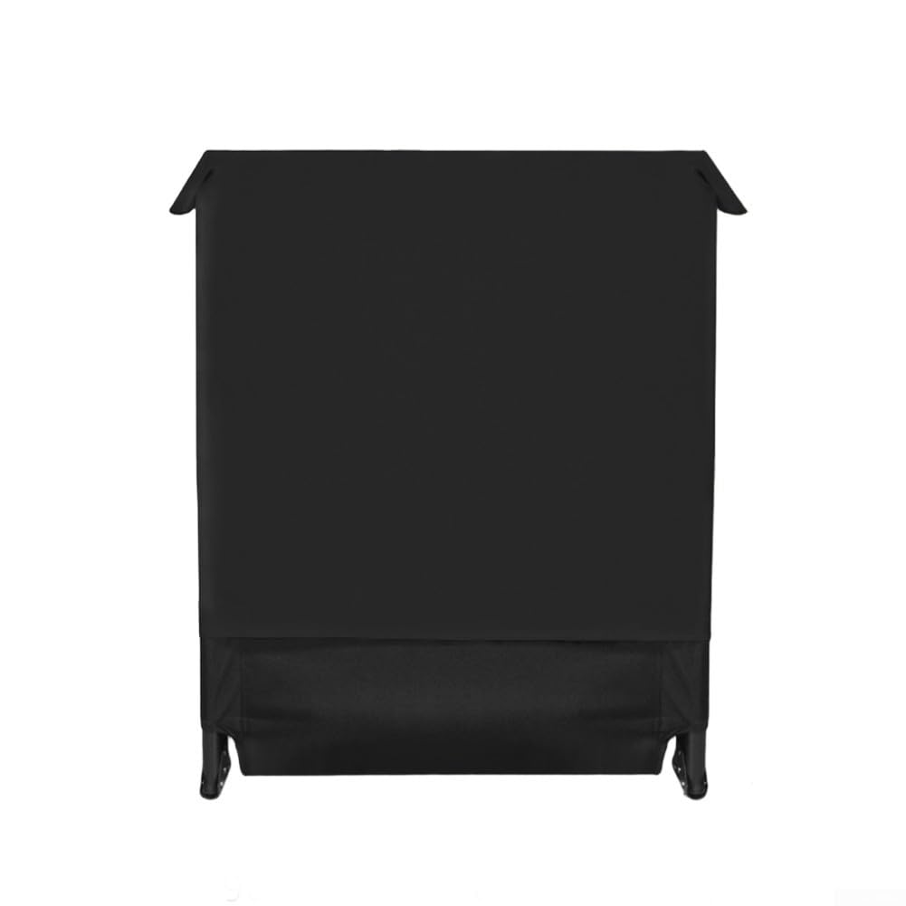 Elastic Folding Bed Dustproof Cover With Elastic Drawstring Folding Bed Storage(Black85*95cm)