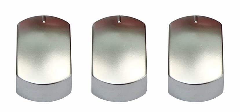 Franza - Manopola forno colore argento silver per Ariston Hotpoint - C00082490-482000027550 - M0241 - Prodotto originale (3 pezzi)