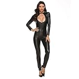 Der sexy Lackleder-Catsuit für Frauen ist sehr attraktiv und zieht die Aufmerksamkeit Ihres Liebhabers auf sich. Mit diesem sexy Anzug können Sie einen romantischen Abend verbringen. Einteiliger Latex-Langarmoverall für Damen aus Latex, Größe 7, am besten geeignet für glänzendes Aussehen.