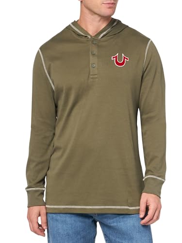 True Religion Men's JV7 Hooded Henley