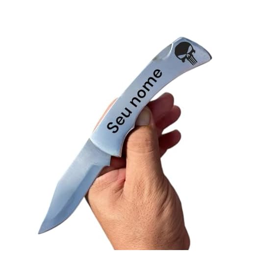 Canivete De Bolso em Inox Personalizado Com Presilha