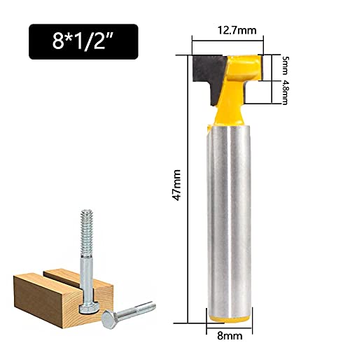 Fresa Per Legno Con Gambo 8mm | Punta Sagomata In Carburo Per Tondo E Battuta, Per Router