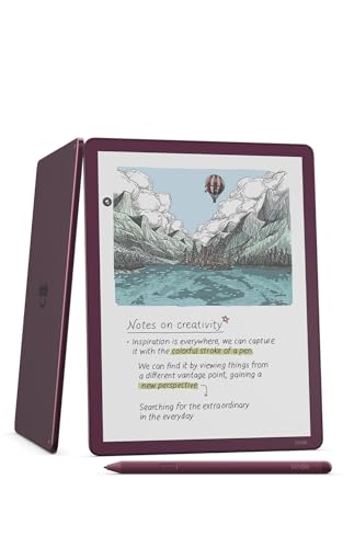 Image of Amazon Kindle Scribe Colorsoft 64GB (newest model) - 11 inch paper-like color display with front light - Thin, light, powerful - Write in notebooks, documents, and books. Includes Premium Pen - Fig