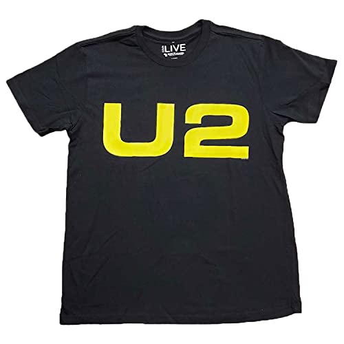 T-shirt U2 noir adulte taille L en tissu résistant