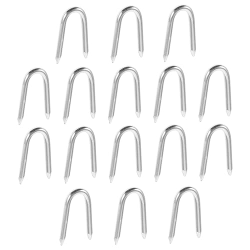 Toddmomy U-förmige Nägel 50 Stück Gartennägel Metall Drahtzaunklammern Befestigung Für Zäune Planen Gartenarbeit Außen