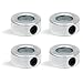 (4-Pack) 5/8” Bore Solid Steel Shaft Collars with Zinc Plated Coating - Durable Shaft Collars Suitable for Machinery and Industrial Use