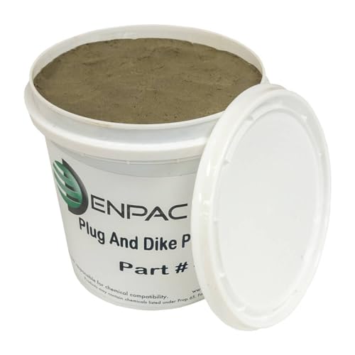 ENPAC Plug N Dike, Low-Temp Mixture, 4 lbs., Bentonite Glycol, No Prep Needed, Stops Leaks