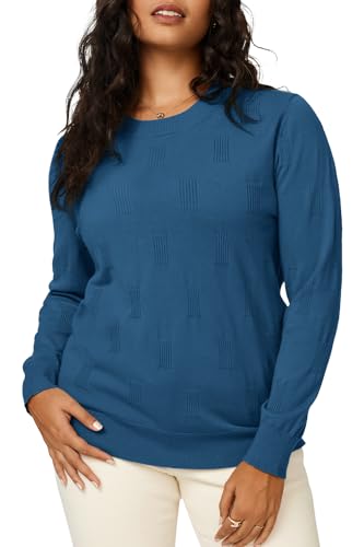 Image of Arach&Cloz Women's Soft Knit Sweater Fall Dressy Casual Pullover Tops