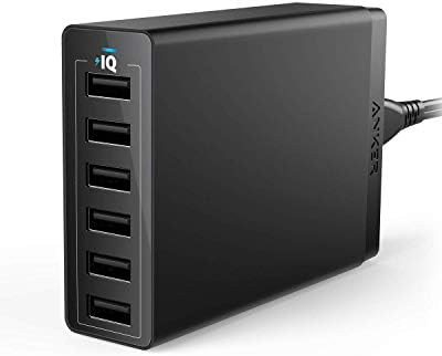 Anker PowerPort 6 (60W 6-Port USB Charging Hub) Multi-Port USB Charger for Apple iPhone 6s / 6/6 Plus, iPad Air 2 / mini 3, Samsung Galaxy S6 / S6 Edge, Note 5 and More