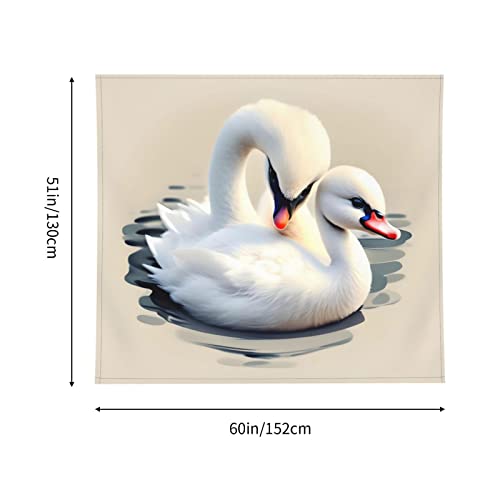 Vacsax Tapestry Cute Little Swan Art Print Mural For Bedroom Living Room Dorm Home Decoration 60X51 Inches #TOP4