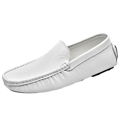 Men's Party Loafers Shoes Vegan Leather Tuxedo Moccasins Shoe Round Toe Anti-Slip Non Slip Classic Slip-on