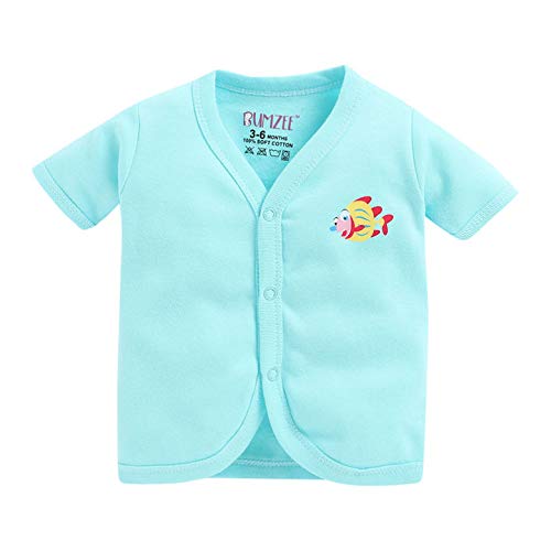 Image of Bumzee Front Open Half Sleeves T-Shirt for Baby