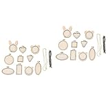 Aro de bordado en miniatura - material: los mini círculos de bordado están hechos de madera, respetuosos con el medio ambiente y naturales.