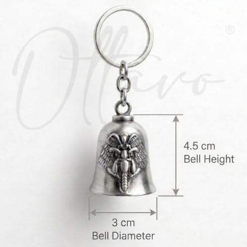 Image of OTTAVO Guardian Bell Keychain, Oxidized Copper, Tibetan Style, 5 cm Height, Good Luck Charm