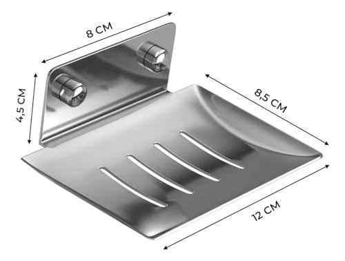 Saboneteira Luxo Banheiro Porta Sabonete Aço Inox 304 Cor Prata - Brinovar