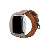 [BONAVENTURA] ボナベンチュラ ダブルトゥール アップルウォッチレザーバンド【38mm/40mm/41mm/42mm, S/Mサイズ】（レザー [グレージュ] T40SDTSV-GG