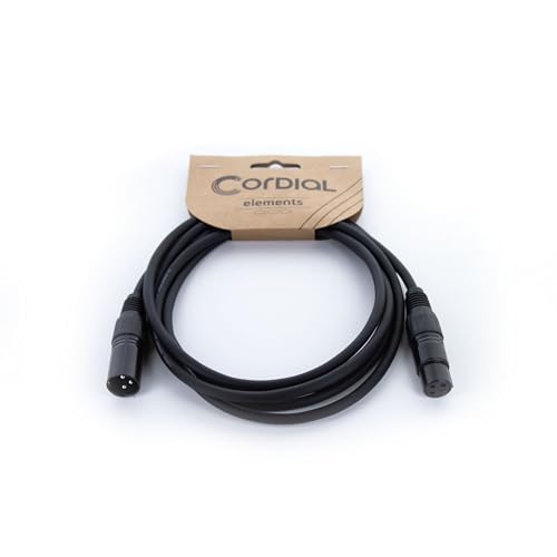 Cordial Elements EM 10 FM Mikrofonkabel XLR male/female, 10 Meter schwarz