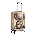 NLCUUIQ Cute Funny Koala Leaves Travel Luggage Cover Fashion Stretch Suitcase Protector Washable Dust Proof Suitcase Cover Anti-Scratch Elastic Travel Baggage Covers Fits 18-21 Inch Luggage