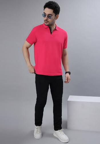 Image of Wear Your Opinion Solid Cotton Rich Polo T Shirt | Collar Tshirts | Half Sleeves | Plain-Regular Fit (Available in Plus Size)