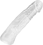 Soft 9 Inch Big Realistic Sleeve Extender Sheath for Men Male Enhancement Extension Sleeve Transparent (#1)