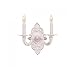 Crystorama 5122-AW Traditional Two Light Sconces from Paris Flea Market collection in Whitefinish, 5.25 inches