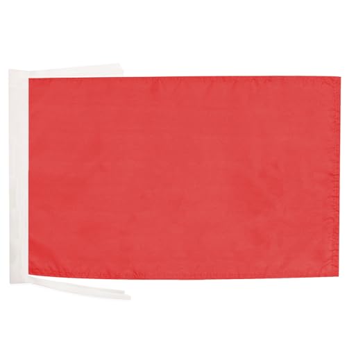 AZ FLAG - Flagge Einfarbig Rot - 45x30 cm Mit Kordel - Einfarbig Fahne 30 x 45 Cm - Flaggen