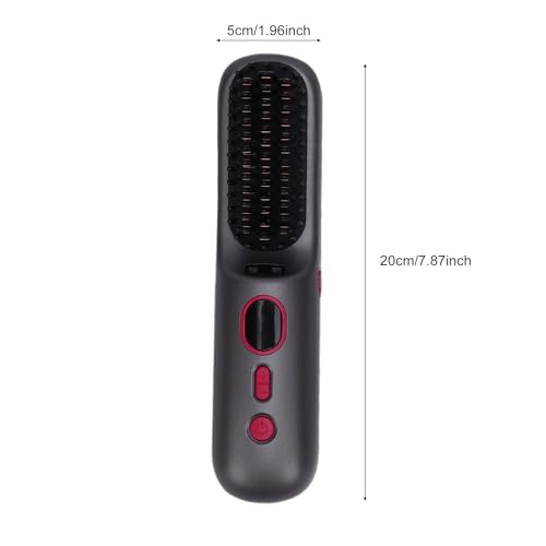 Peine alisador de cabello inalámbrico iónico ZJchao con infrarrojo lejano, 5D, 4 niveles de temperatura, recargable de 9000 mAh para viaje y uso en casa (Gris) miniatura 6