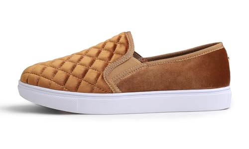 Image of FEVERSOLE Women's Casual Slip On Sneaker Comfort Quilted Loafer Flats
