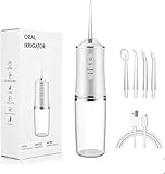 Irrigador Oral Limpeza Profunda 3 Modos Diferentes Tanque de 220ML Jato De Água Supersônico Eletrico Dentes e Gengiva Saudaveis Aparelho Ortodôntico Enxaguador Bucal Eletrico - Linha Premium
