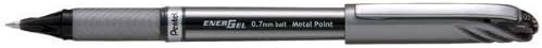 Pentel EnerGel Plus Rollerball Medium 0.7mm Tip 0.35mm Line Black Ref BL27-A [Pack 12]
