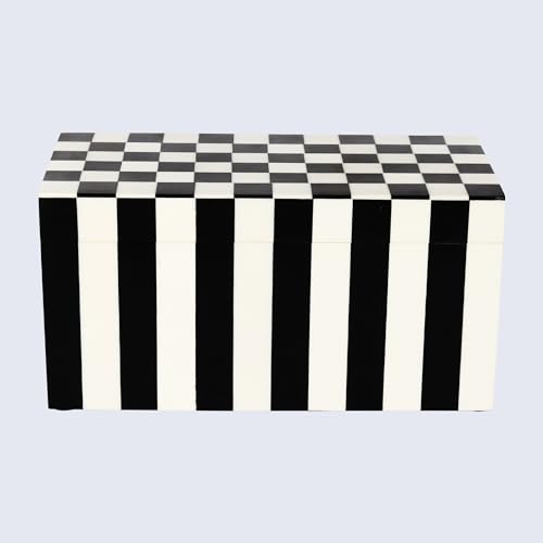 Handicrafts Home Handmade Puzzle Collection Decorative Jewelry Box Organizer – Keepsakes, Trinkets, and Home Decor – Antique Coffee Table Storage, Memory Box, Farmhouse Style Decor Check, 10x5x5